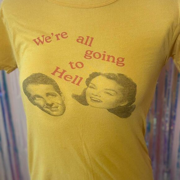 Urban-outfitters Women's Yellow and Red T-shirt - Picture 2 of 8